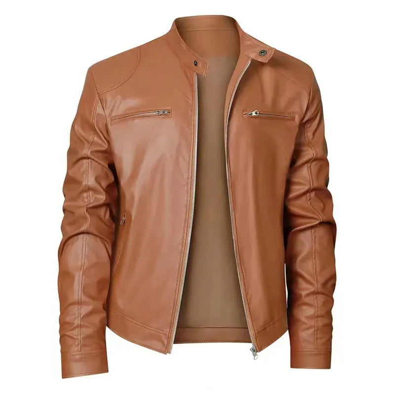 Joren™ | Timeless Zip-Up Leather Jacket