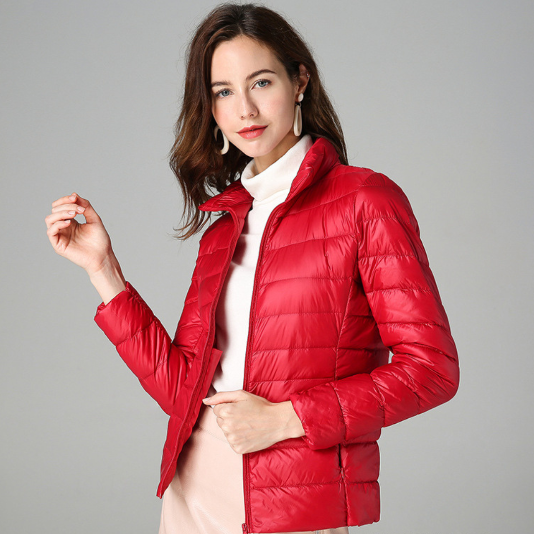 Myra™ | Ultralight Puffer Jacket with Refined Pleats