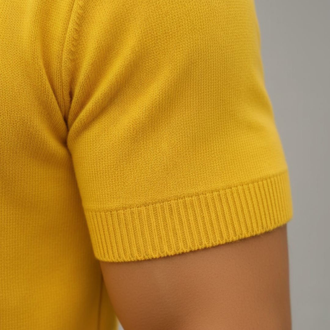 Men’s Short-Sleeve Cashmere Sweater