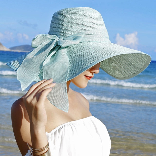 Light Purple Lilac Hat – Straw Beach Sun Protection Hat