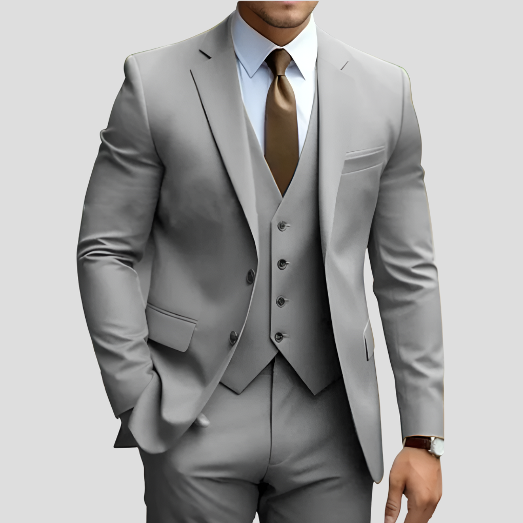 Elegant 3-Piece Slim-Fit Men’s Suit