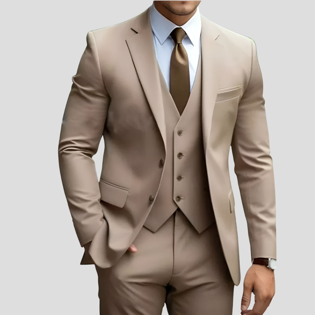 Elegant 3-Piece Slim-Fit Men’s Suit
