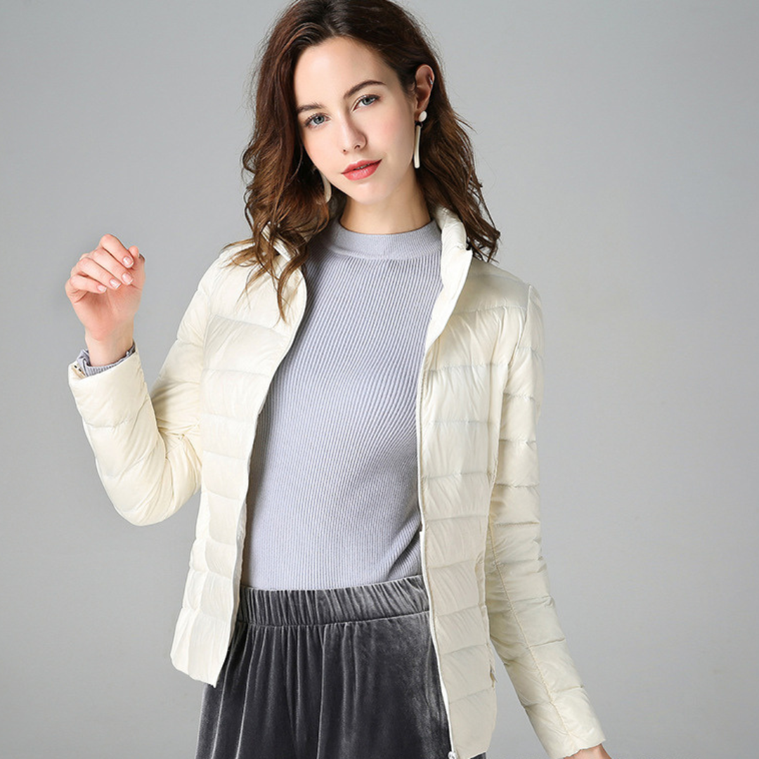 Myra™ | Ultralight Puffer Jacket with Refined Pleats