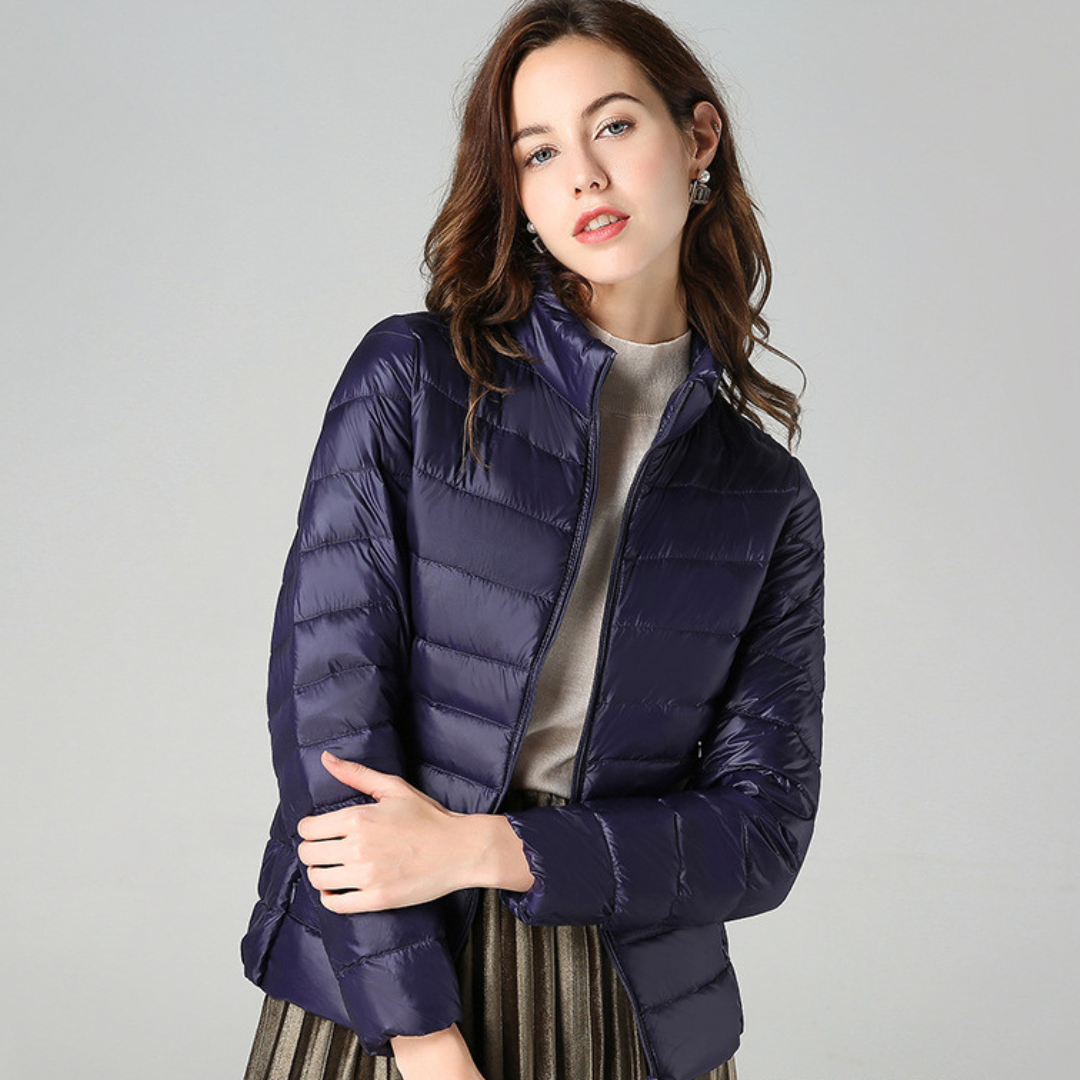 Myra™ | Ultralight Puffer Jacket with Refined Pleats