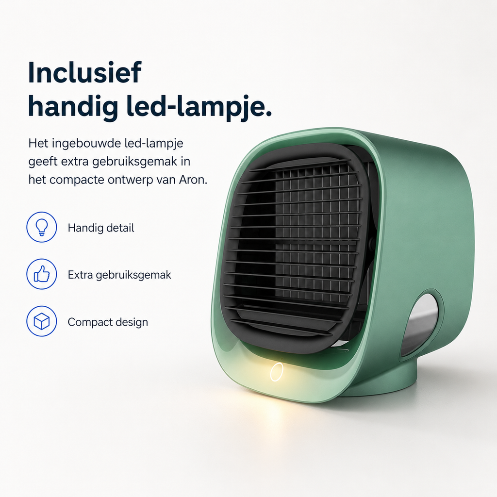Aron Compact Air Conditioner | 2-in-1 Air Cooler & Humidifier for Home or Office