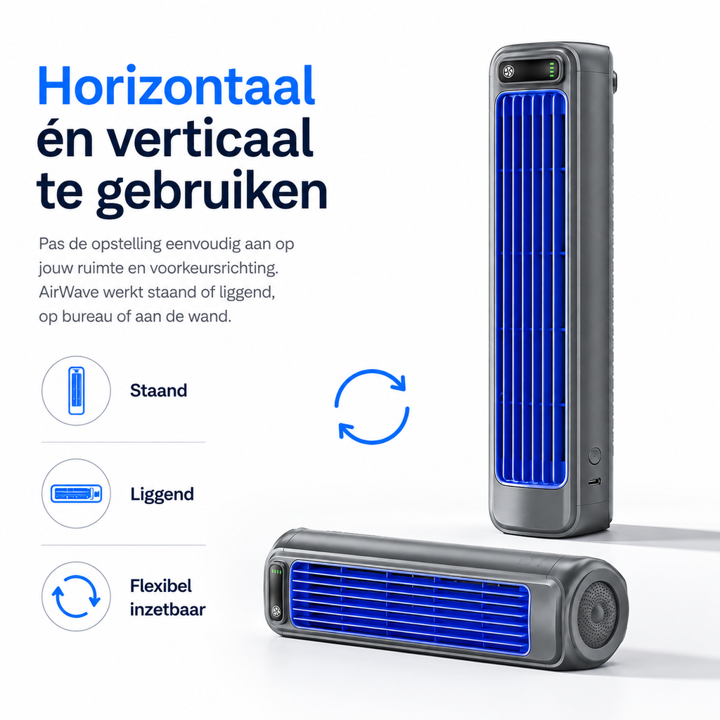 AirWave – Portable Rechargeable Air Conditioner with 12-Hour Battery Life