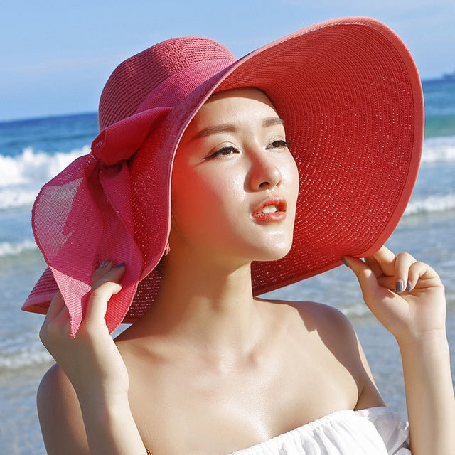 Light Purple Lilac Hat – Straw Beach Sun Protection Hat