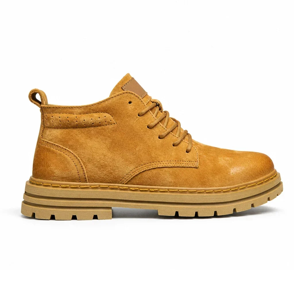 Textured Leather Work Boots