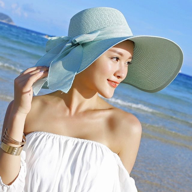 Light Purple Lilac Hat – Straw Beach Sun Protection Hat