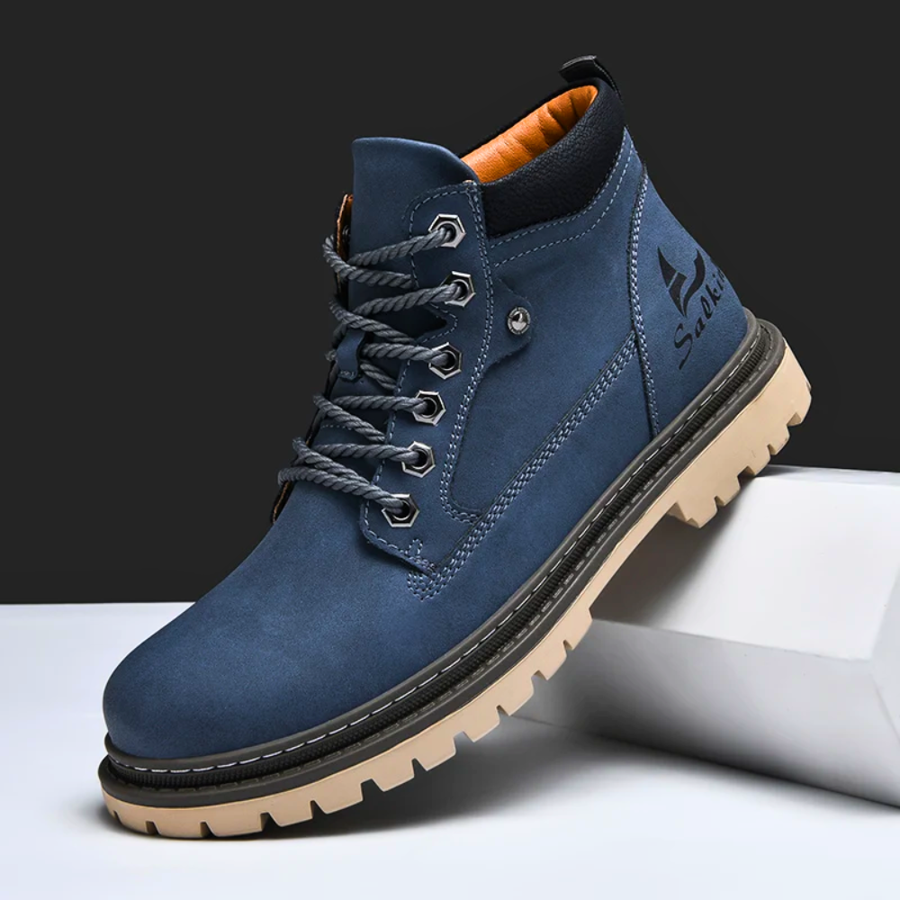 Leather Lace-Up Hiking Boots