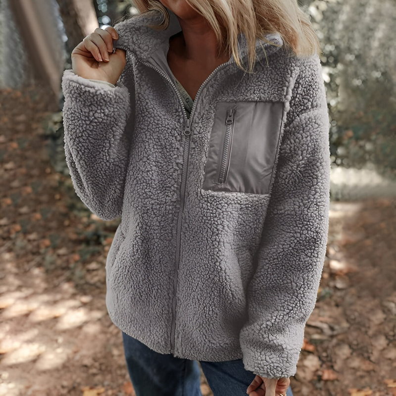 Faye™ | Warm Zip-Up Teddy Fleece Jacket