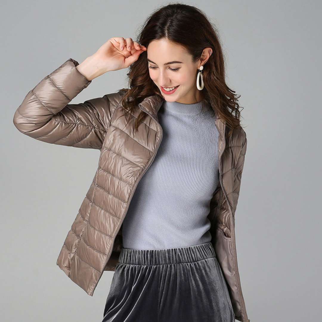 Myra™ | Ultralight Puffer Jacket with Refined Pleats