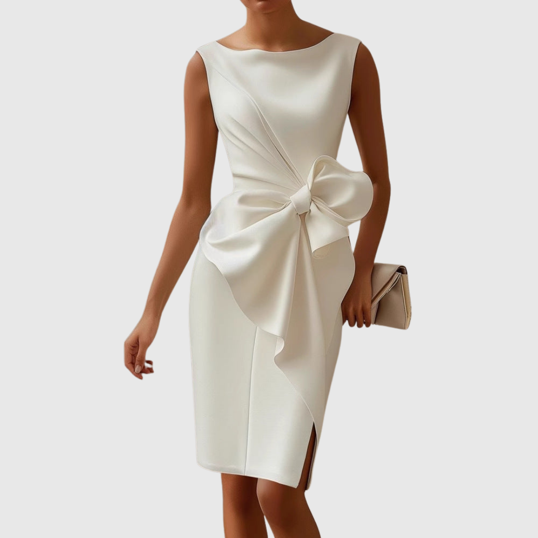 Eloise Relaxed Midi Dress with Tie Detail