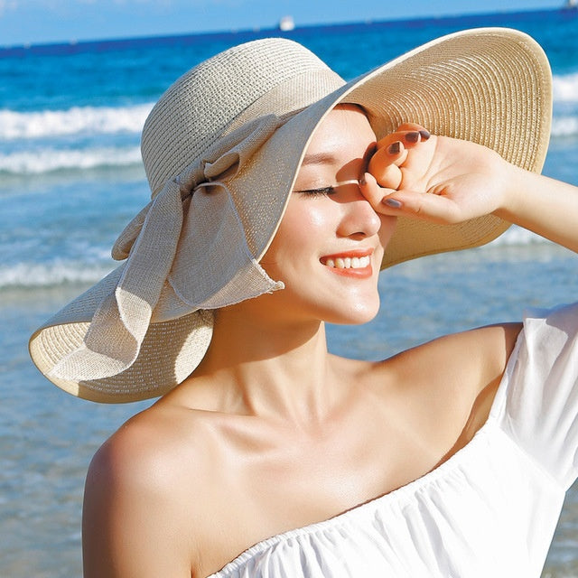 Light Purple Lilac Hat – Straw Beach Sun Protection Hat