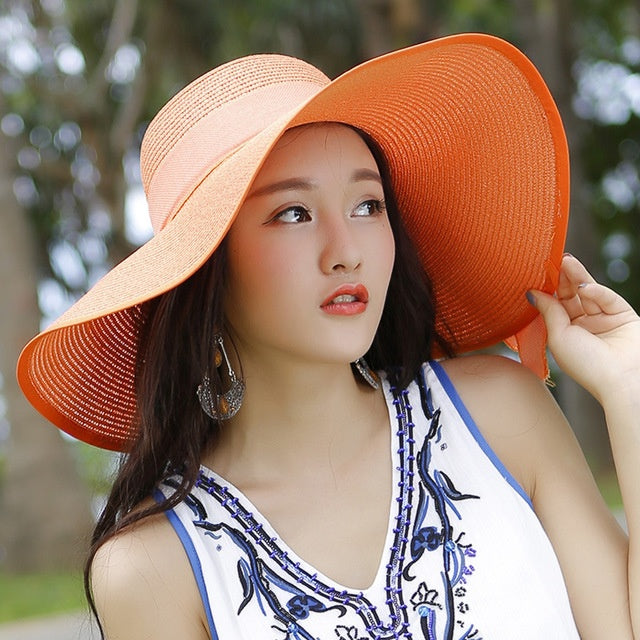 Light Purple Lilac Hat – Straw Beach Sun Protection Hat