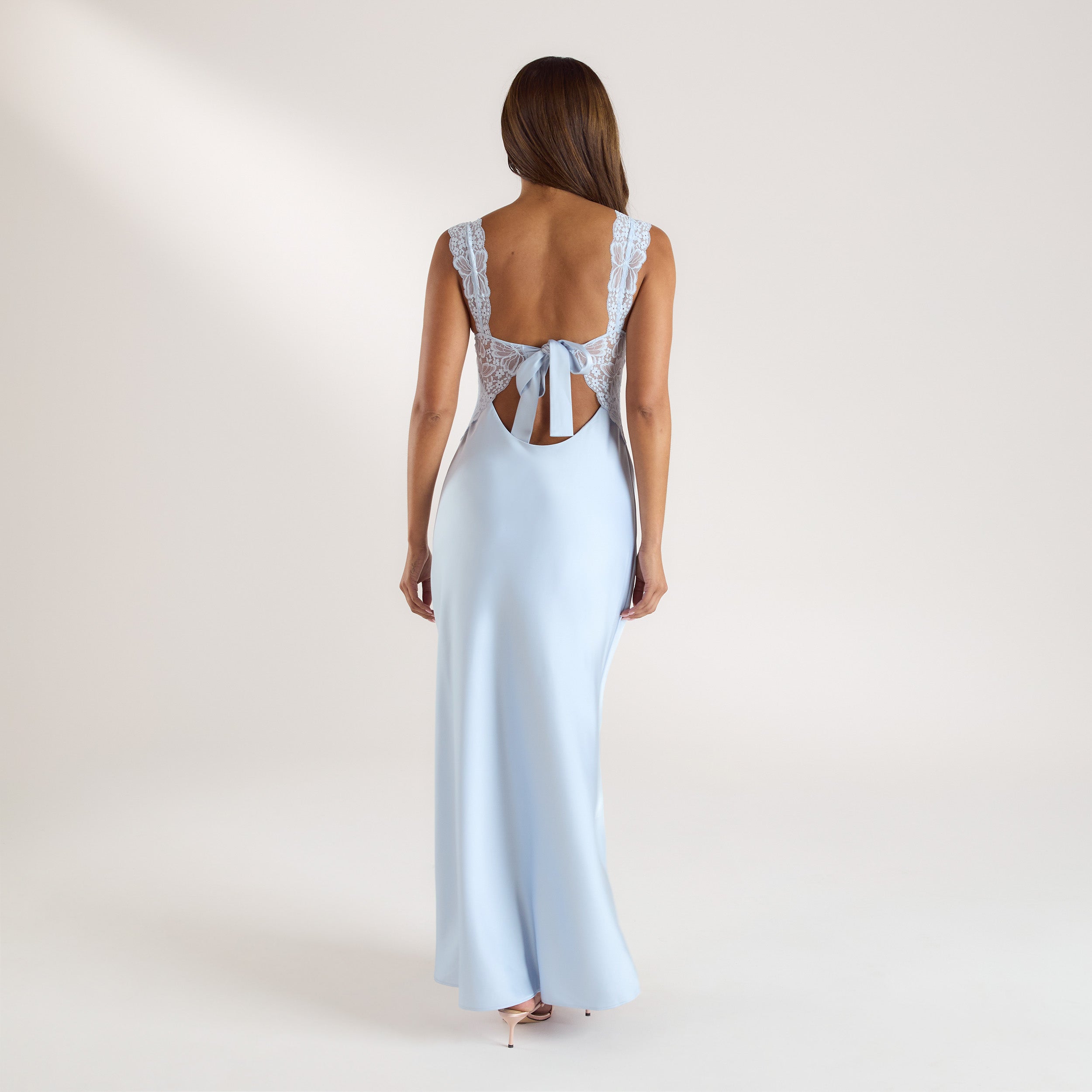 Isla Maxi Dress with Side Slit – Blue