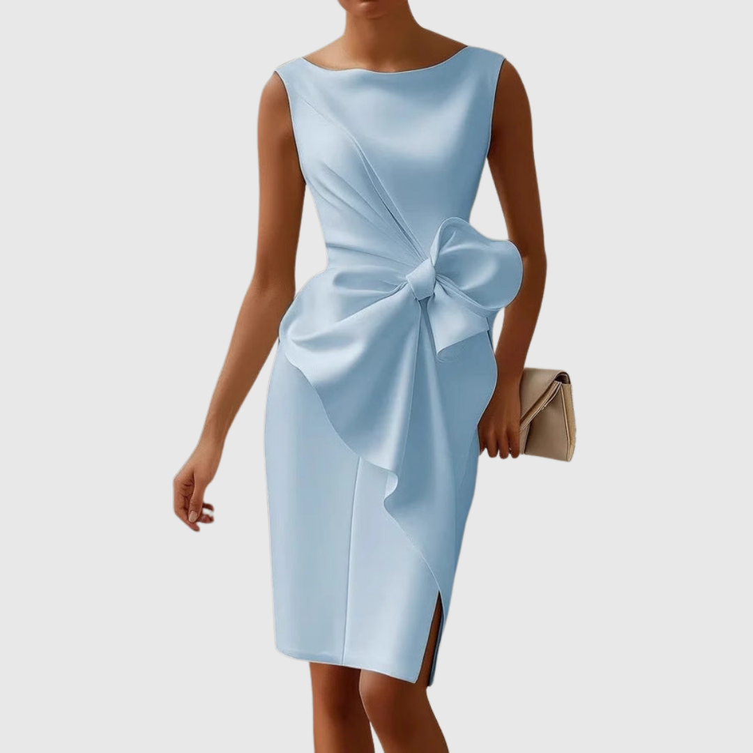 Eloise Relaxed Midi Dress with Tie Detail