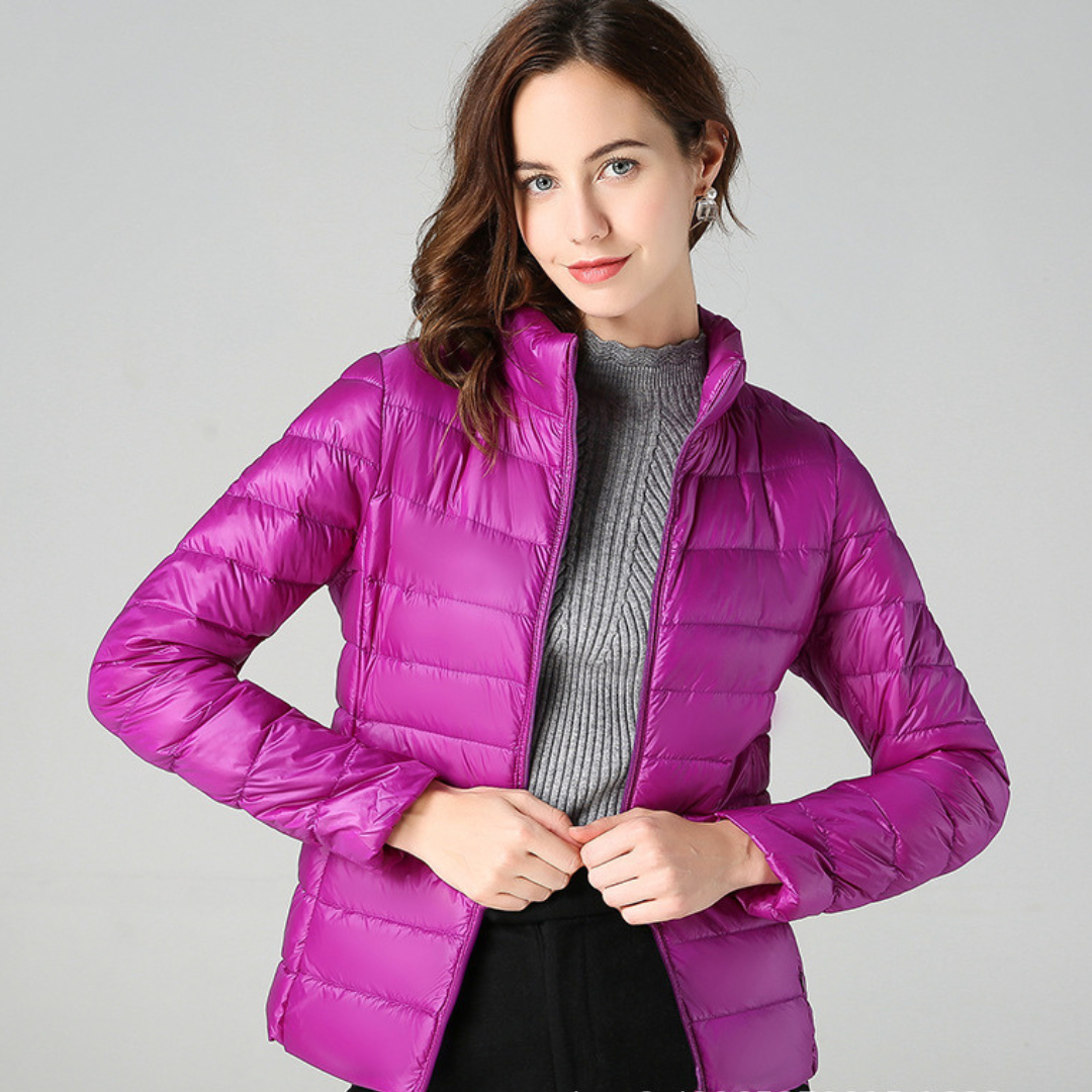 Myra™ | Ultralight Puffer Jacket with Refined Pleats