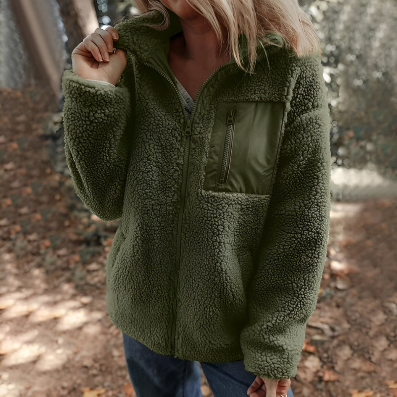 Faye™ | Warm Zip-Up Teddy Fleece Jacket