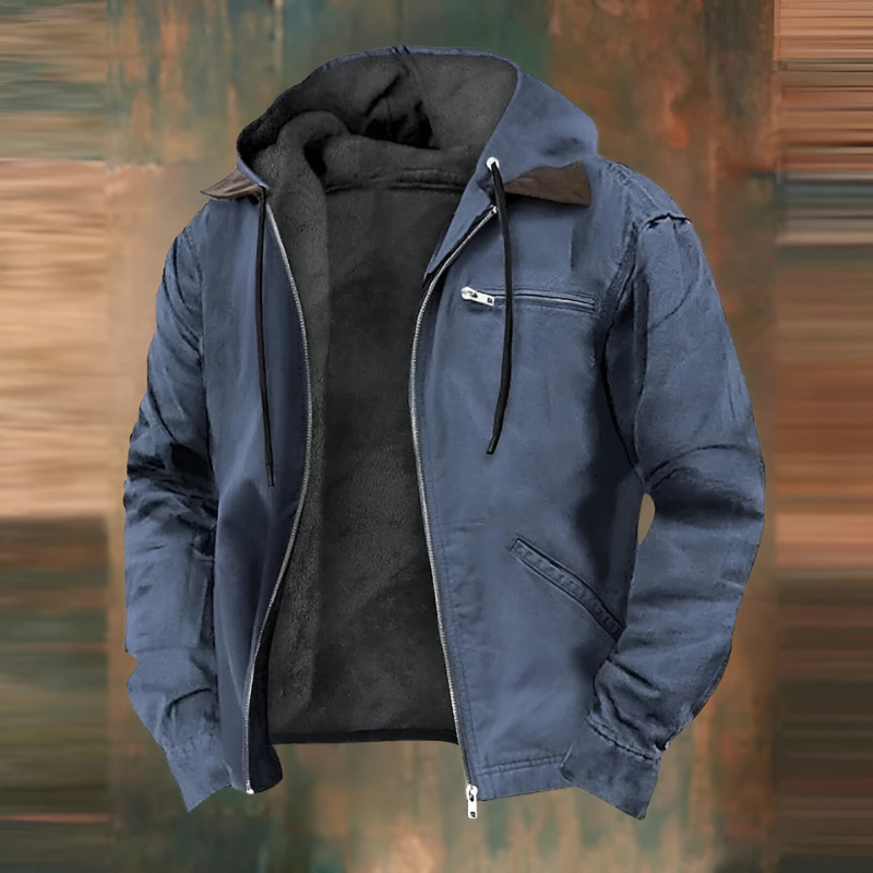 Dario™ | Warm Fleece-Lined Hooded Jacket