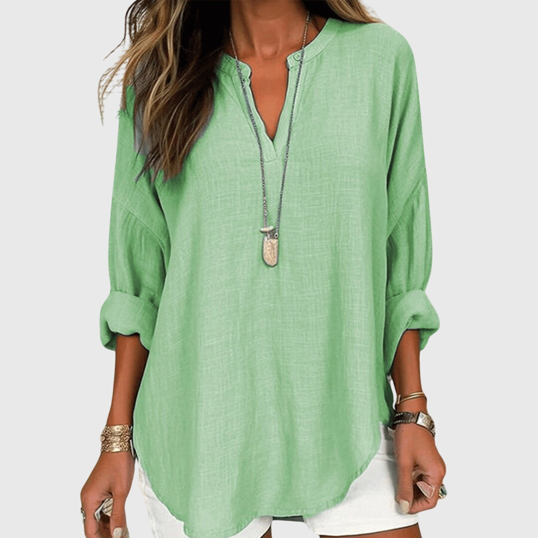 Lenara Stylish Round-Neck Top