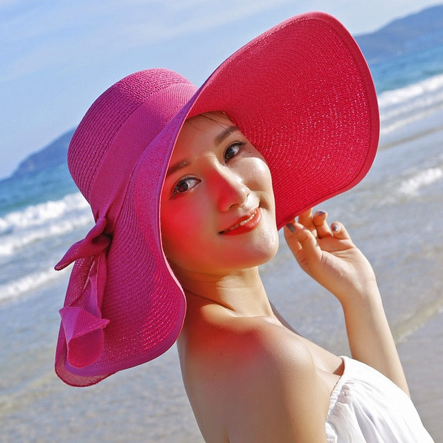 Light Purple Lilac Hat – Straw Beach Sun Protection Hat