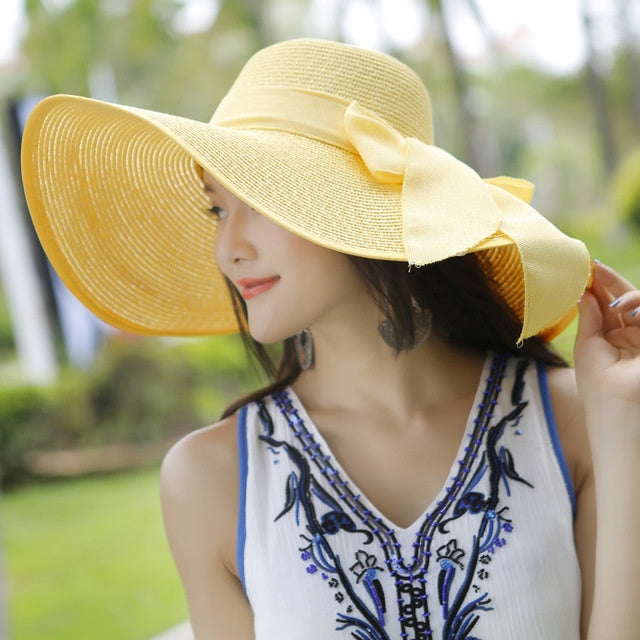 Light Purple Lilac Hat – Straw Beach Sun Protection Hat