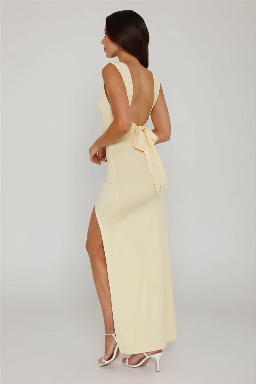 Women's Maxi Dress Sienna Satin V-Neck Long Sleeve Elegant Evening Wear