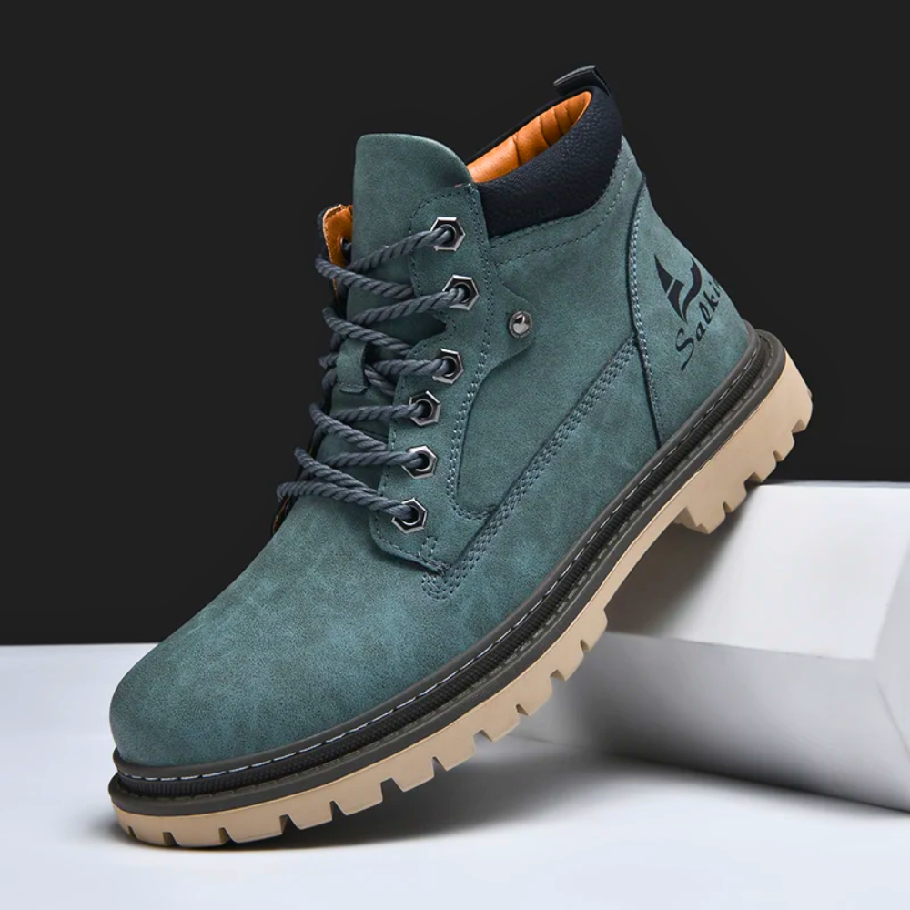 Leather Lace-Up Hiking Boots
