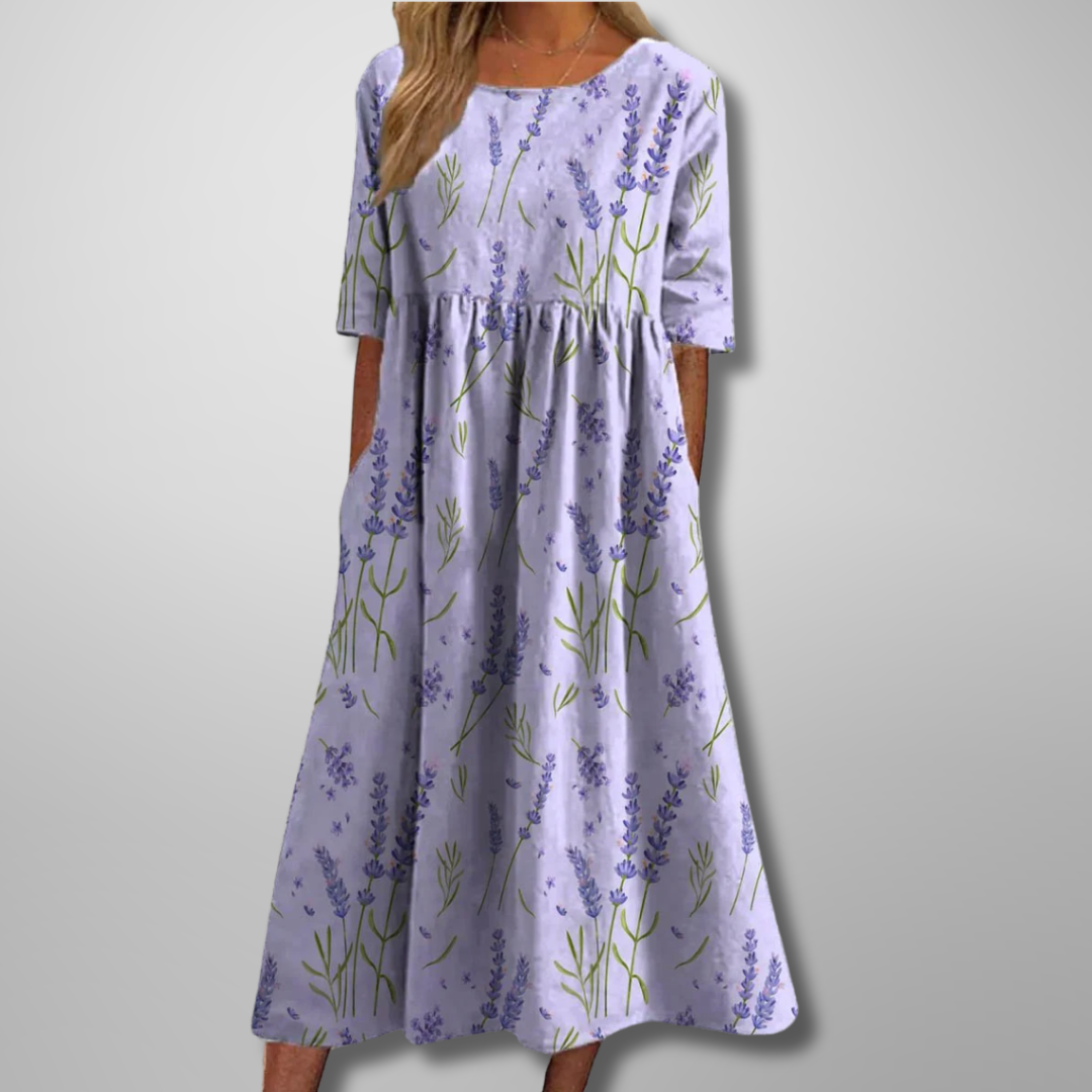 Gail Stylish Midi Dress with Floral Print