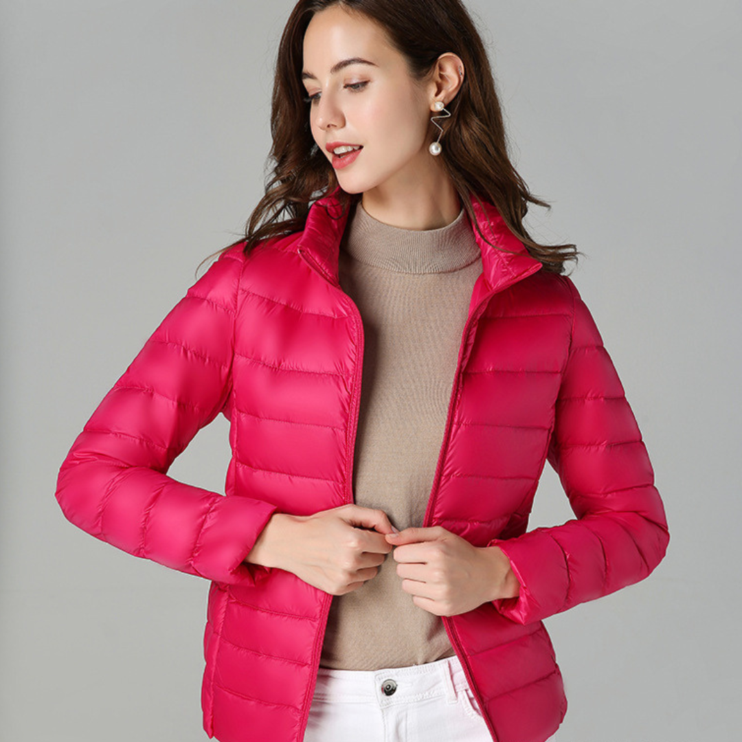 Myra™ | Ultralight Puffer Jacket with Refined Pleats