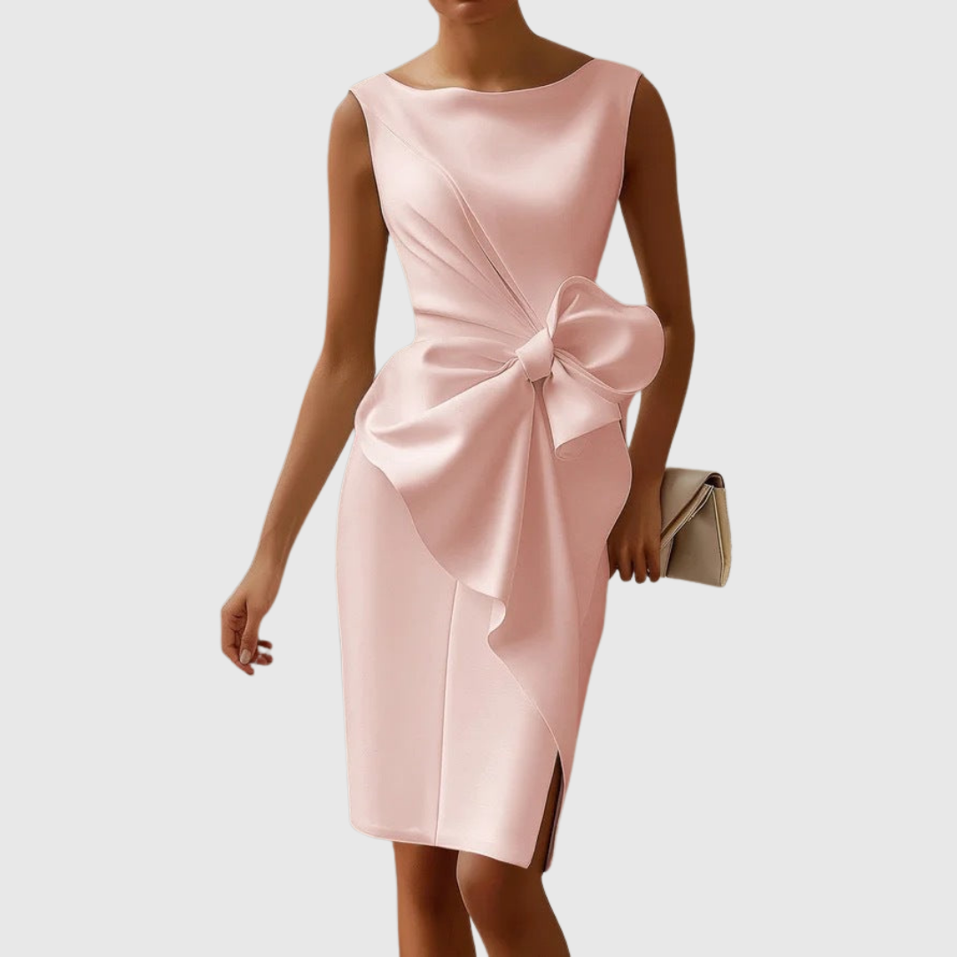 Eloise Relaxed Midi Dress with Tie Detail