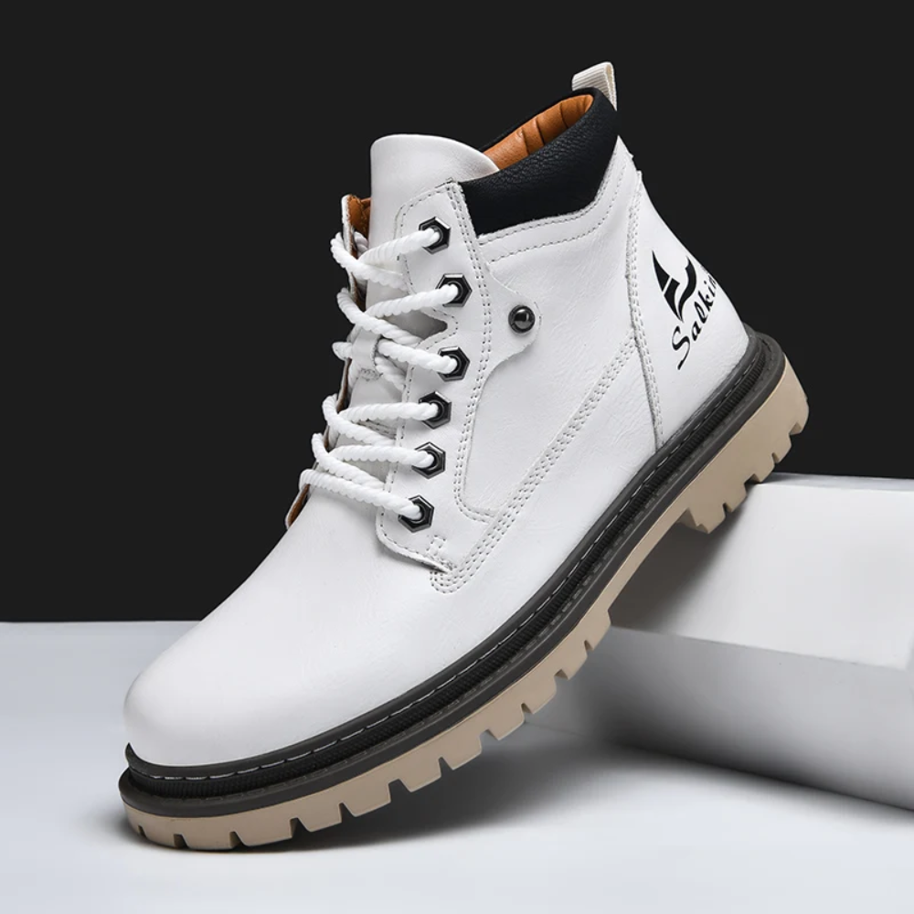 Leather Lace-Up Hiking Boots
