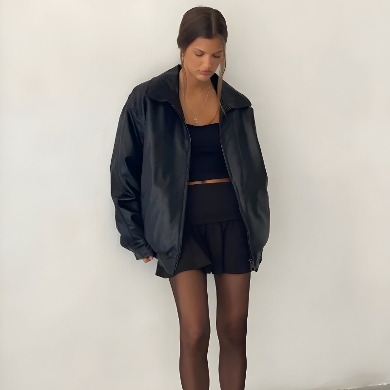 Glenn™ | Stylish Oversized Leather Jacket