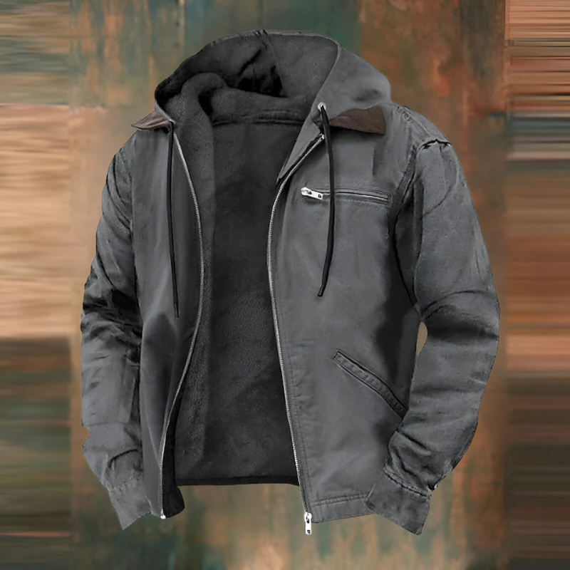 Dario™ | Warm Fleece-Lined Hooded Jacket