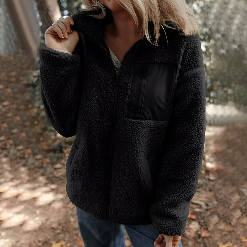 Faye™ | Warm Zip-Up Teddy Fleece Jacket