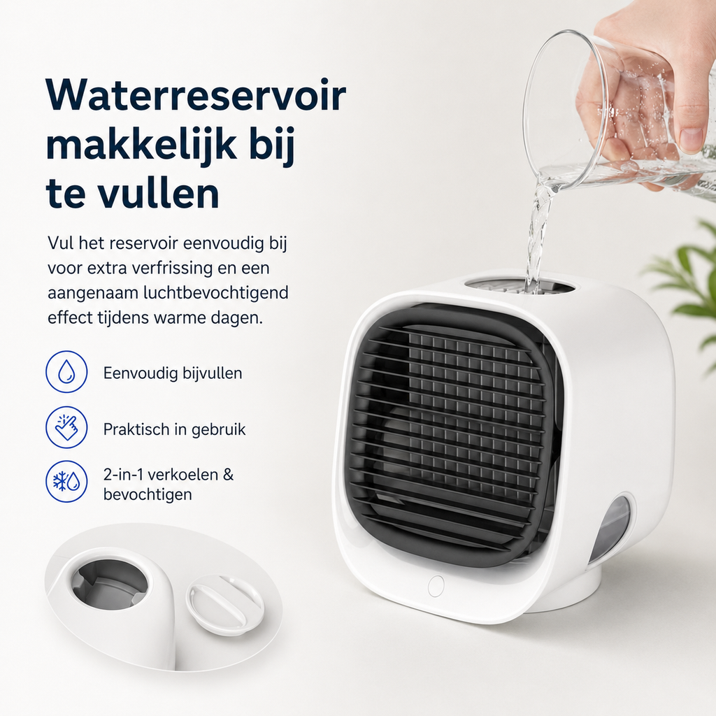 Aron Compact Air Conditioner | 2-in-1 Air Cooler & Humidifier for Home or Office