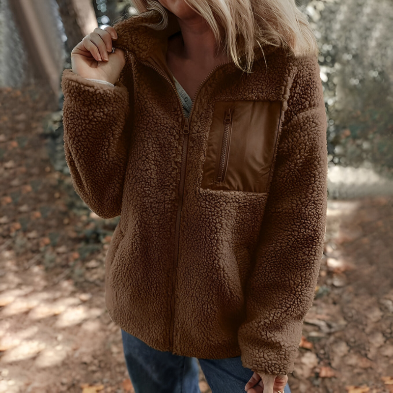 Faye™ | Warm Zip-Up Teddy Fleece Jacket