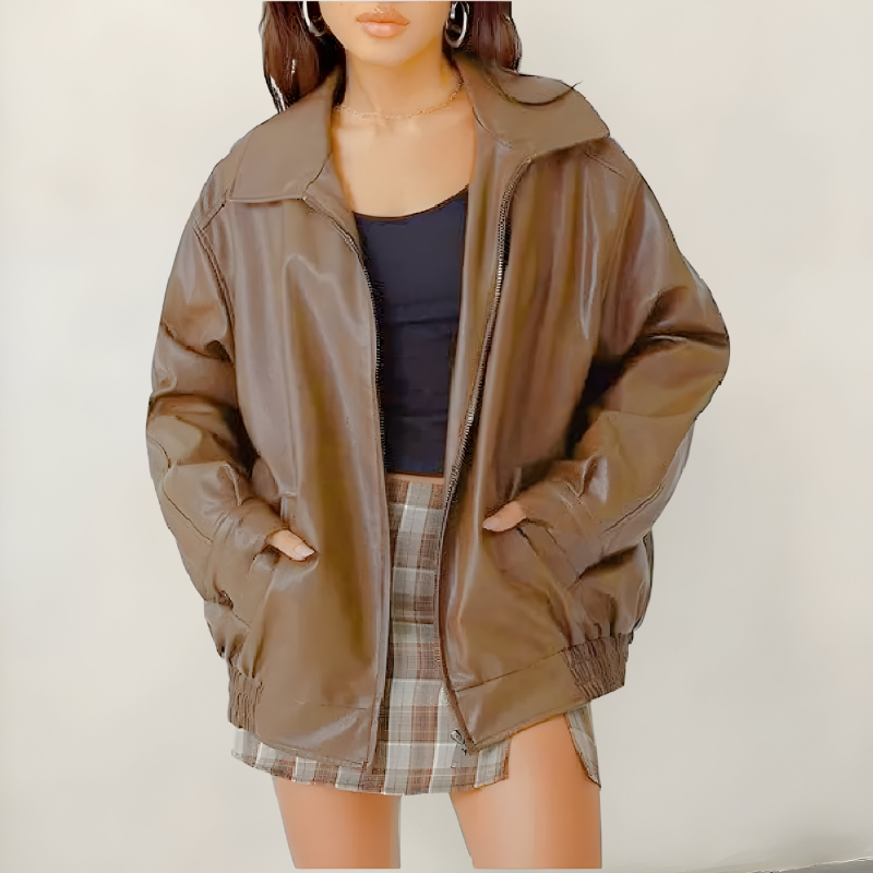 Glenn™ | Stylish Oversized Leather Jacket