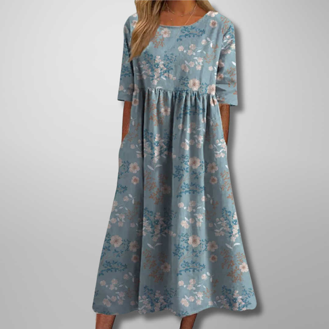 Gail Stylish Midi Dress with Floral Print