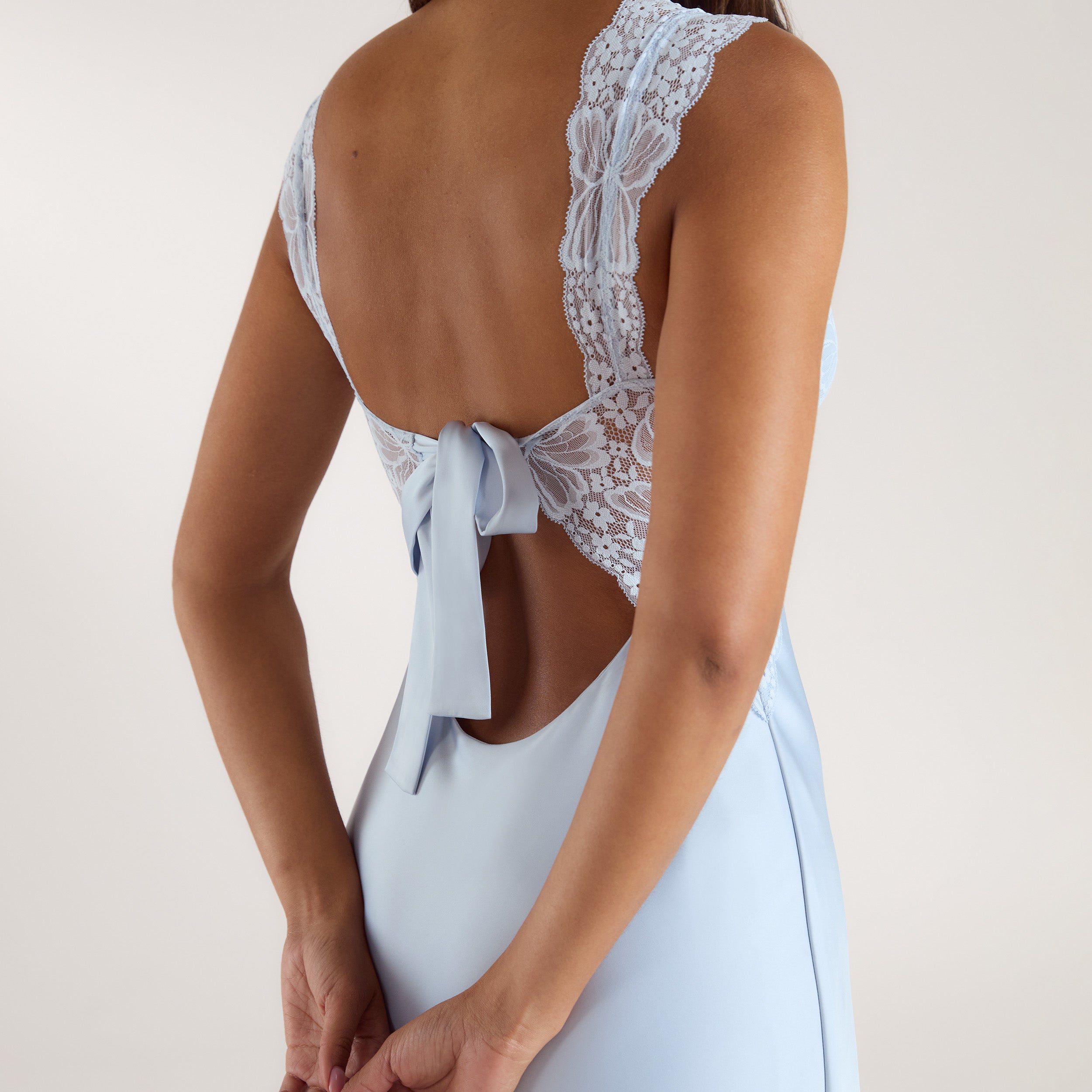 Isla Maxi Dress with Side Slit – Blue