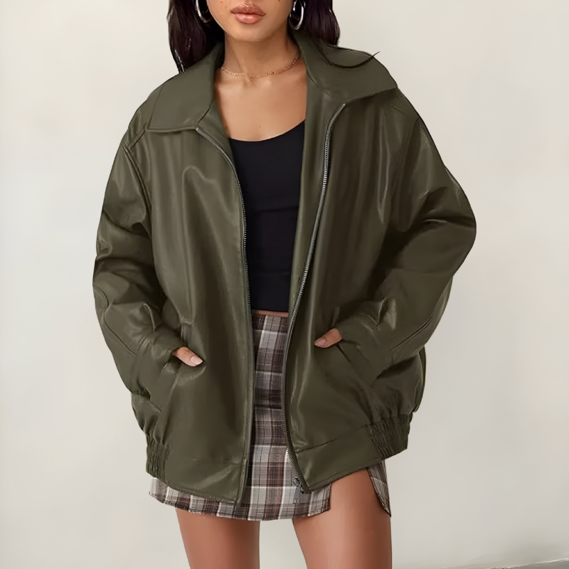 Glenn™ | Stylish Oversized Leather Jacket