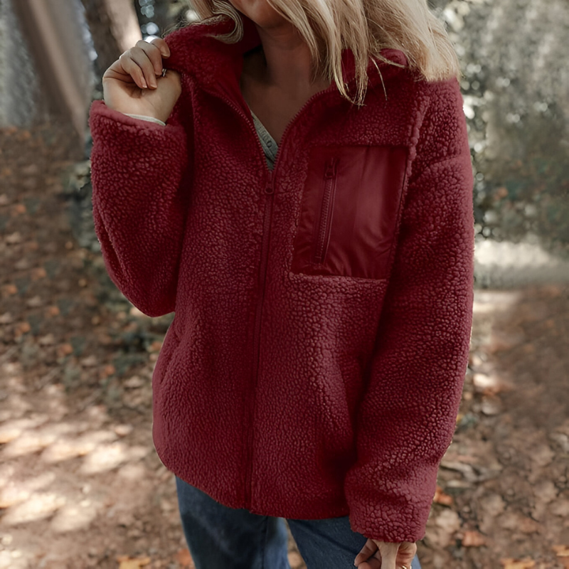 Faye™ | Warm Zip-Up Teddy Fleece Jacket