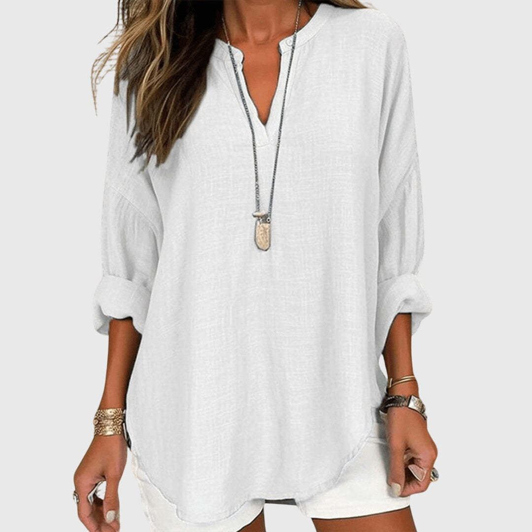Lenara Stylish Round-Neck Top
