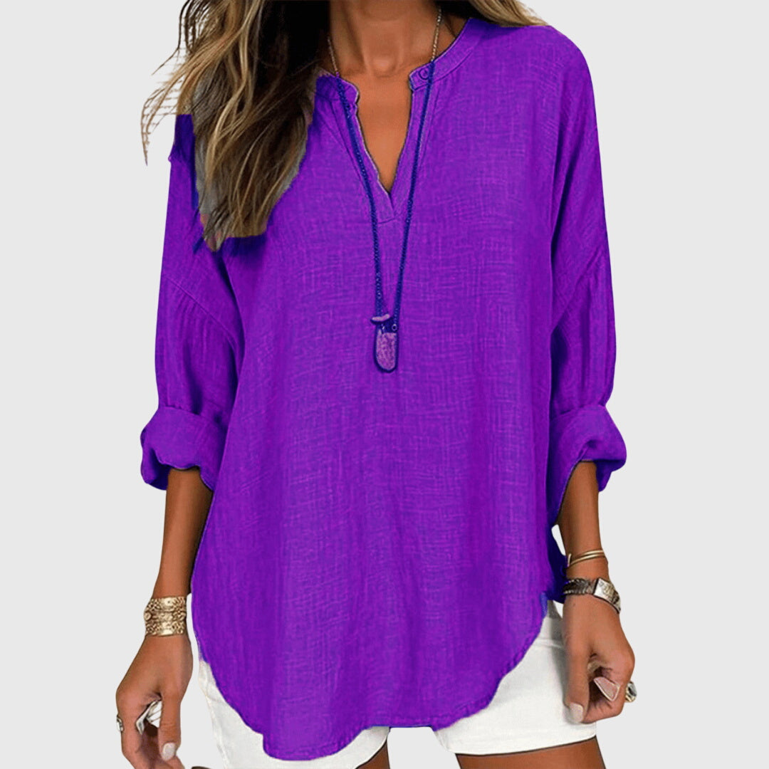 Lenara Stylish Round-Neck Top