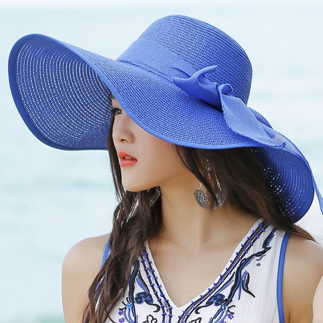 Light Purple Lilac Hat – Straw Beach Sun Protection Hat