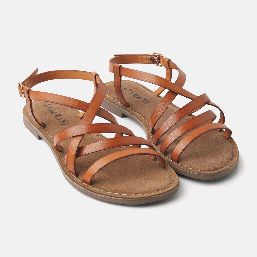 Lucy Women’s Leather Sandals – Tan