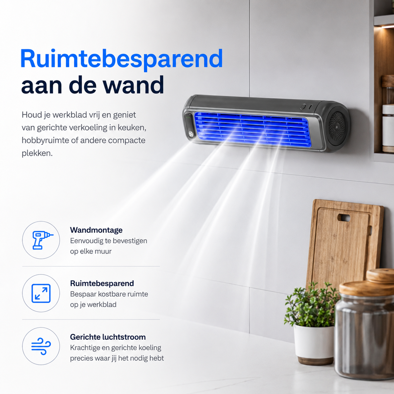 AirWave – Portable Rechargeable Air Conditioner with 12-Hour Battery Life