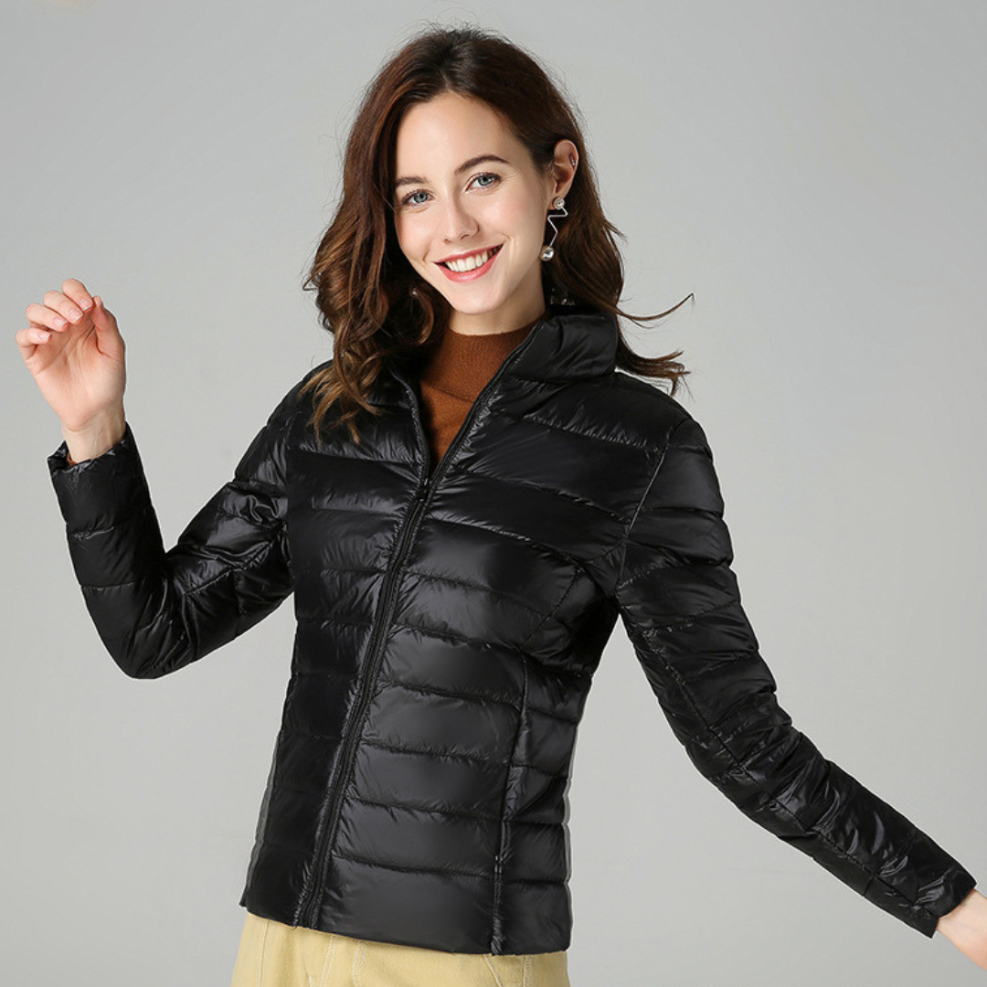 Myra™ | Ultralight Puffer Jacket with Refined Pleats