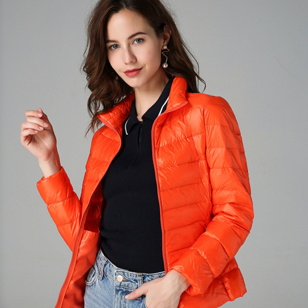 Myra™ | Ultralight Puffer Jacket with Refined Pleats